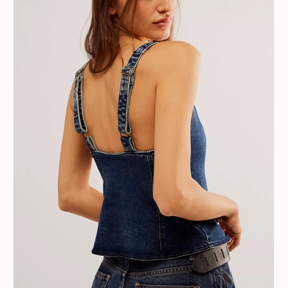 Free people Kara Denim Vest size medium - Picture 2 of 7